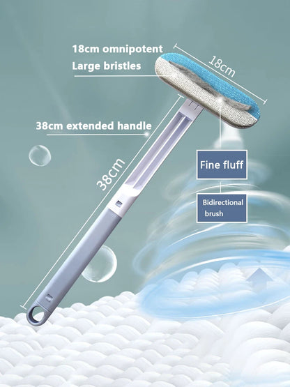 Multifunctional Pet Hair Remover Brush Long Handle Window Cleaning Brush Pet Fur Cleaning Tool Manual Cat Dog Hair Remover Brush